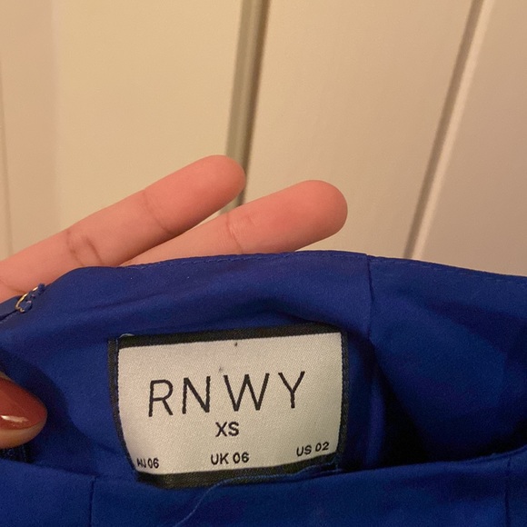 Royal Blue Statin Homecoming Dress - Picture 3 of 3